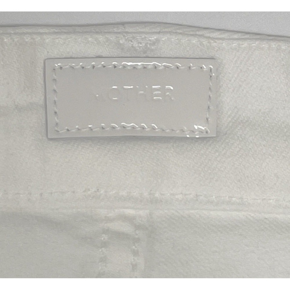 MOTHER | NEW The Roller Fray Fairest of Them All White Wide Leg Jeans SIZE 24 - Picture 12 of 16